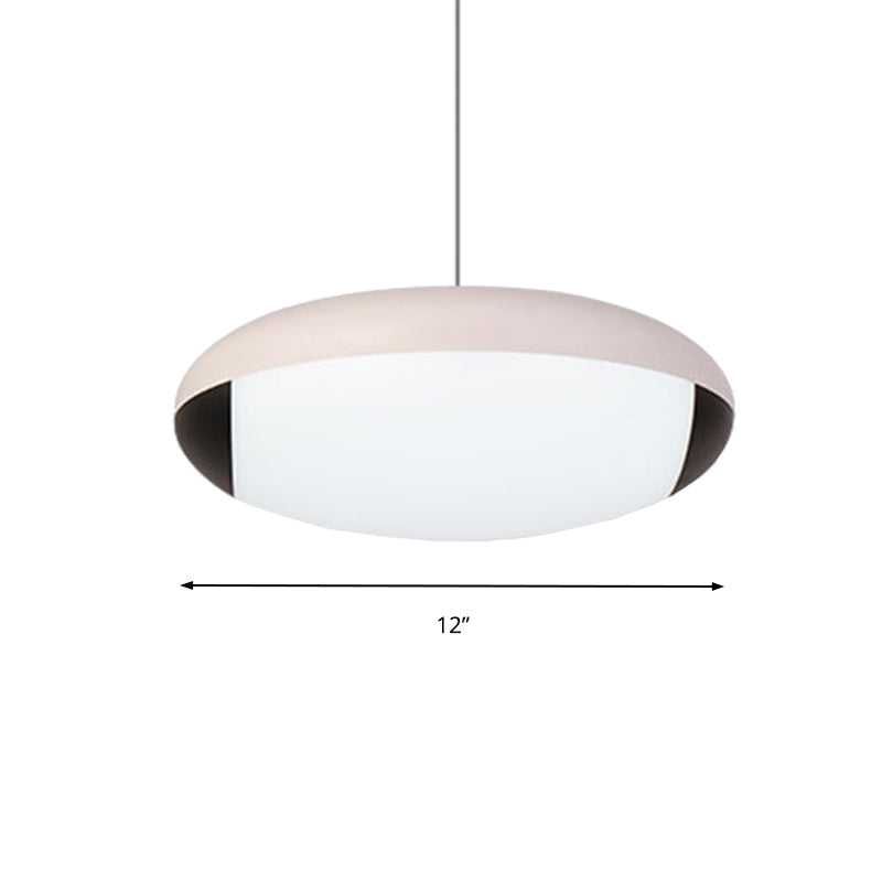 White Elliptical Ceiling Lighting Simplicity LED Metal Pendant Lamp Fixture for Dining Room Clearhalo 'Ceiling Lights' 'Modern Pendants' 'Modern' 'Pendant Lights' 'Pendants' Lighting' 159700