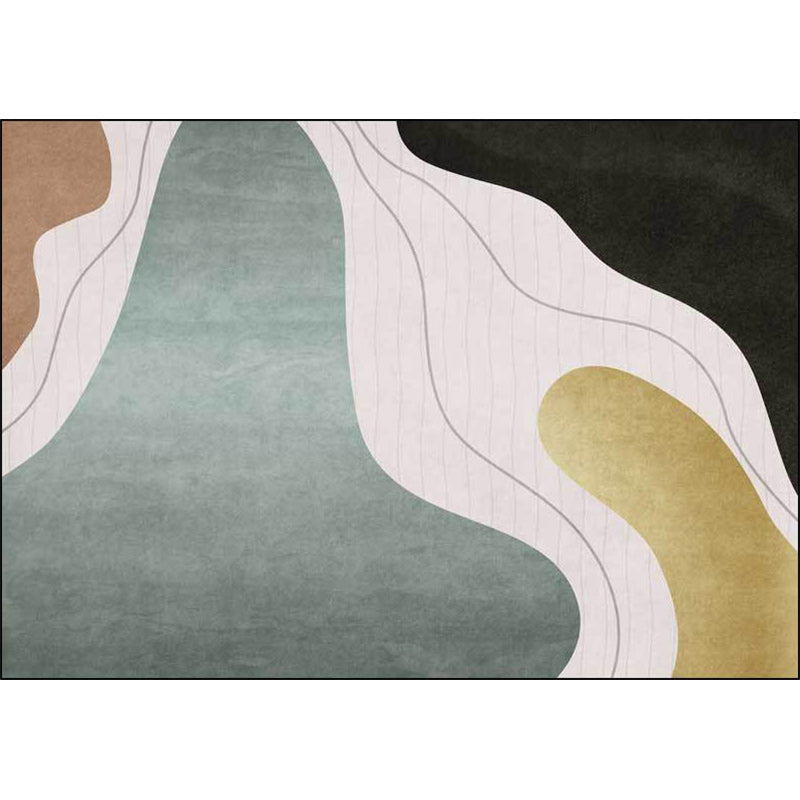 Colorful Bedroom Rug Novelty Color Block Line Pattern Area Rug Polyester Stain-Resistant Carpet Clearhalo 'Area Rug' 'Rug' 1597134