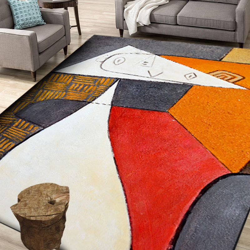 Colorful Bedroom Rug Novelty Color Block Geometry Pattern Area Rug Polyester Non-Slip Stain-Resistant Carpet Clearhalo 'Area Rug' 'Rug' 1597859