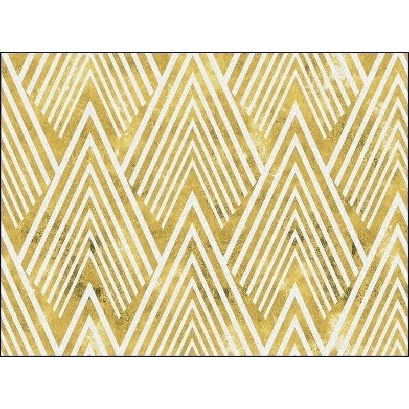 Gold Bedroom Rug Novelty Geometric Mountain Stripe Pattern Area Rug Polyester Pet Friendly Washable Carpet Clearhalo 'Area Rug' 'Rug' 1597963