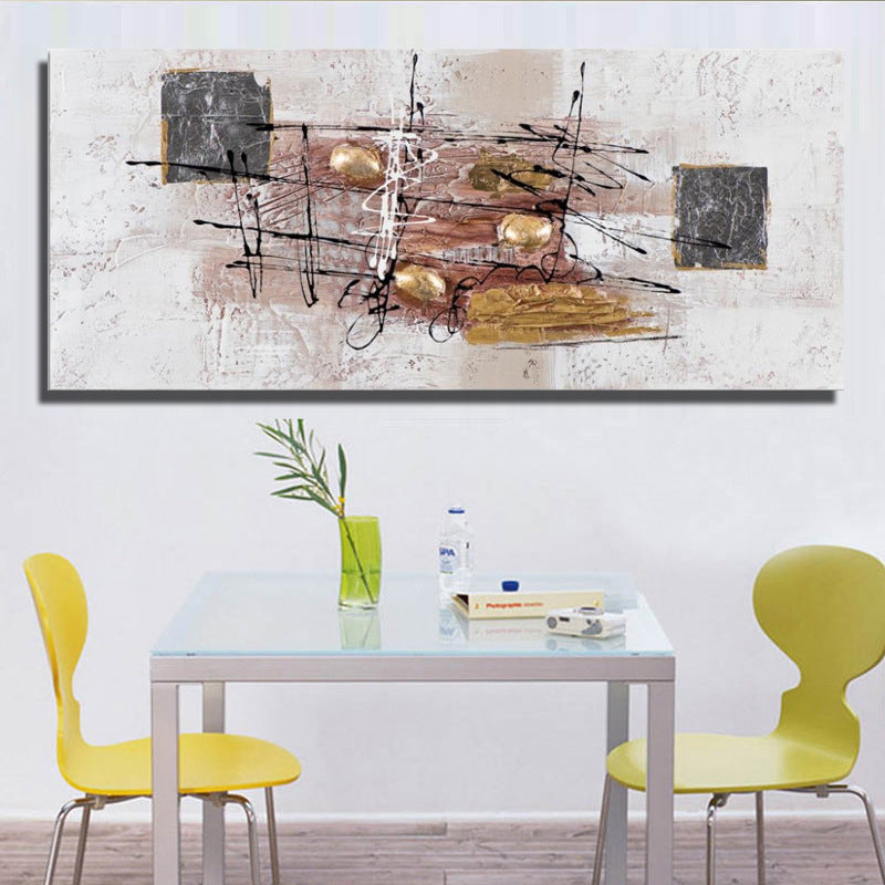 Textured Surface Abstract Wall Art Contemporary Canvas Painting for Home Interior Light Brown 24