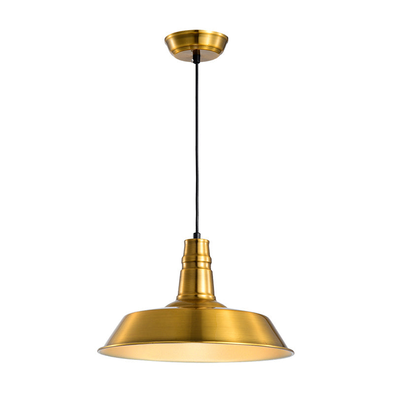 Barn Shaped Living Room Pendant Industrial Style Metal 1 Head Copper/Gold Ceiling Hang Fixture Clearhalo 'Ceiling Lights' 'Modern Pendants' 'Modern' 'Pendant Lights' 'Pendants' Lighting' 1604665