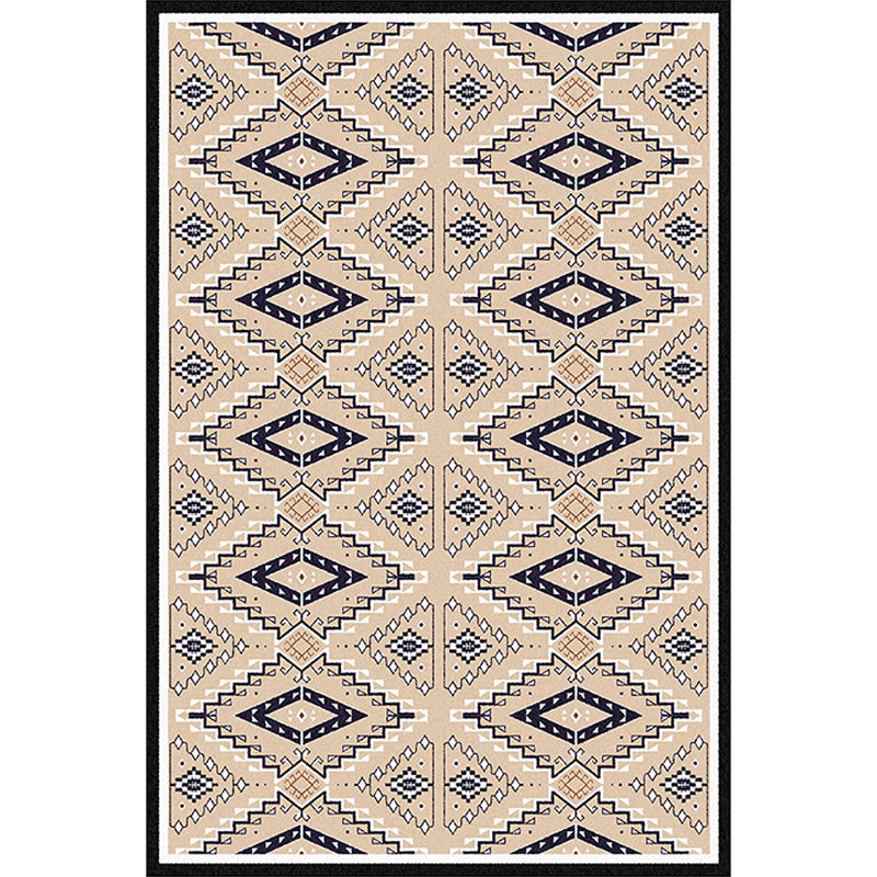 Americana Geometric Print Rug Yellow Polyester Rug Machine Washable Non-Slip Area Rug for Living Room Clearhalo 'Area Rug' 'Rugs' 'Southwestern' Rug' 1610468