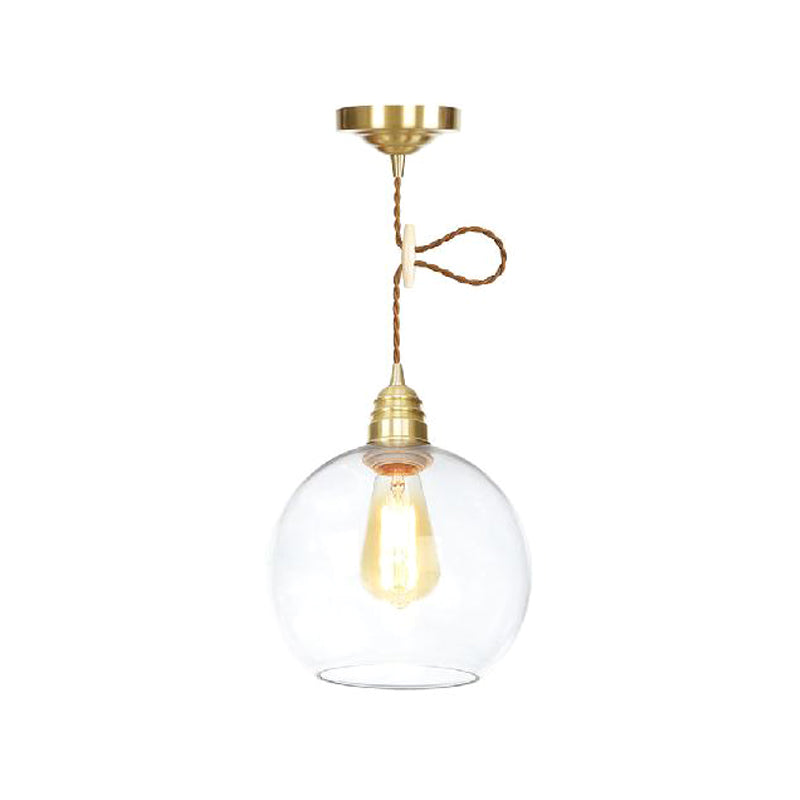 Globe Pendant Lighting Industrial 1 Light 8