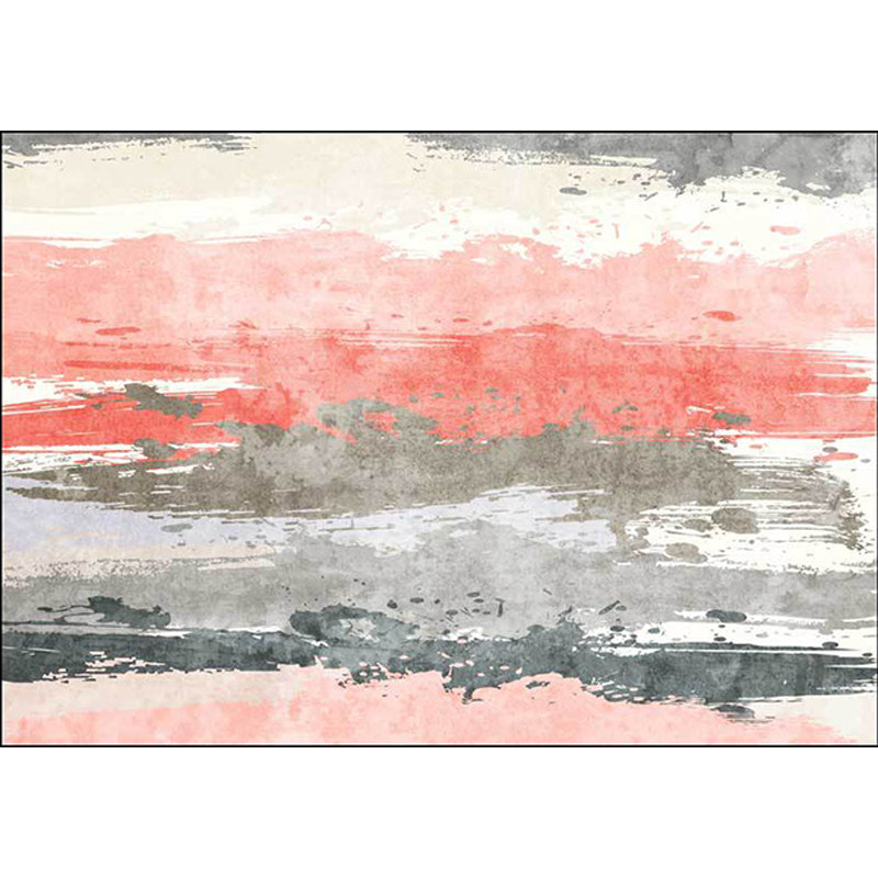 Pink and Grey Modern Rug Polyester Brushstroke Pattern Rug Washable Non-Slip Backing Carpet for Living Room Clearhalo 'Area Rug' 'Modern' 'Rugs' Rug' 1612626