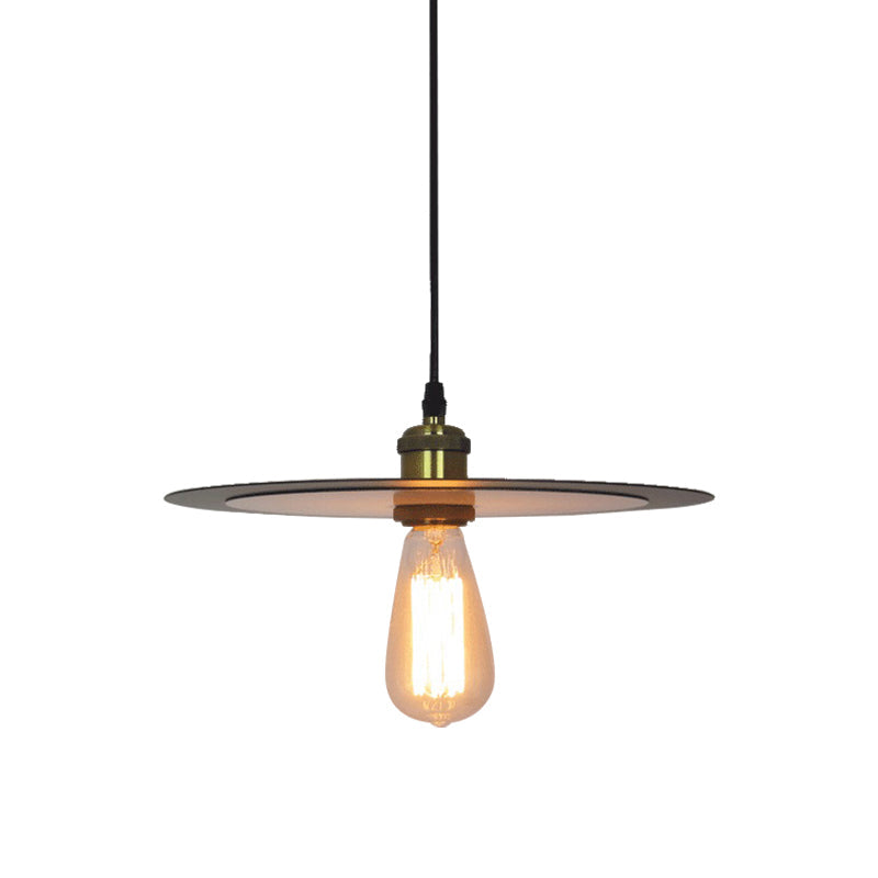 Circular Shade Kitchen Pendant Light Loft Style Metal 1 Light Brass Finish Ceiling Pendant Clearhalo 'Art Deco Pendants' 'Cast Iron' 'Ceiling Lights' 'Ceramic' 'Crystal' 'Industrial Pendants' 'Industrial' 'Metal' 'Middle Century Pendants' 'Pendant Lights' 'Pendants' 'Tiffany' Lighting' 161313