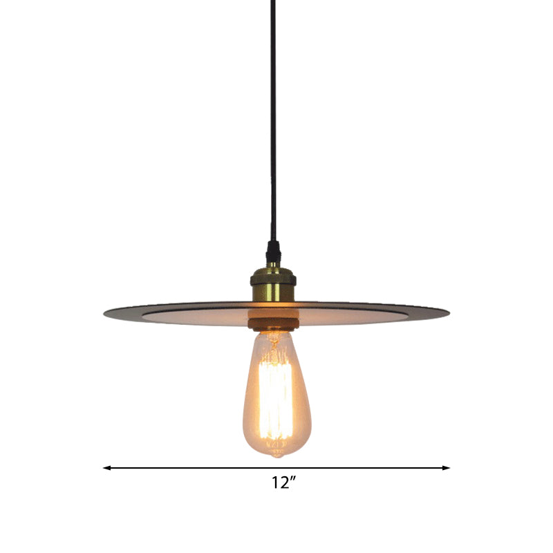 Circular Shade Kitchen Pendant Light Loft Style Metal 1 Light Brass Finish Ceiling Pendant Clearhalo 'Art Deco Pendants' 'Cast Iron' 'Ceiling Lights' 'Ceramic' 'Crystal' 'Industrial Pendants' 'Industrial' 'Metal' 'Middle Century Pendants' 'Pendant Lights' 'Pendants' 'Tiffany' Lighting' 161314