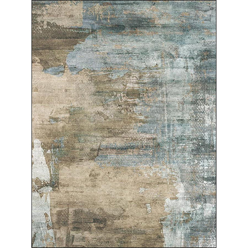 Casual Modern Rug in Green and Brown Abstract Cement Pattern Rug Polyester Washable Non-Slip Carpet for Home Decoration Clearhalo 'Area Rug' 'Rug' 1613824