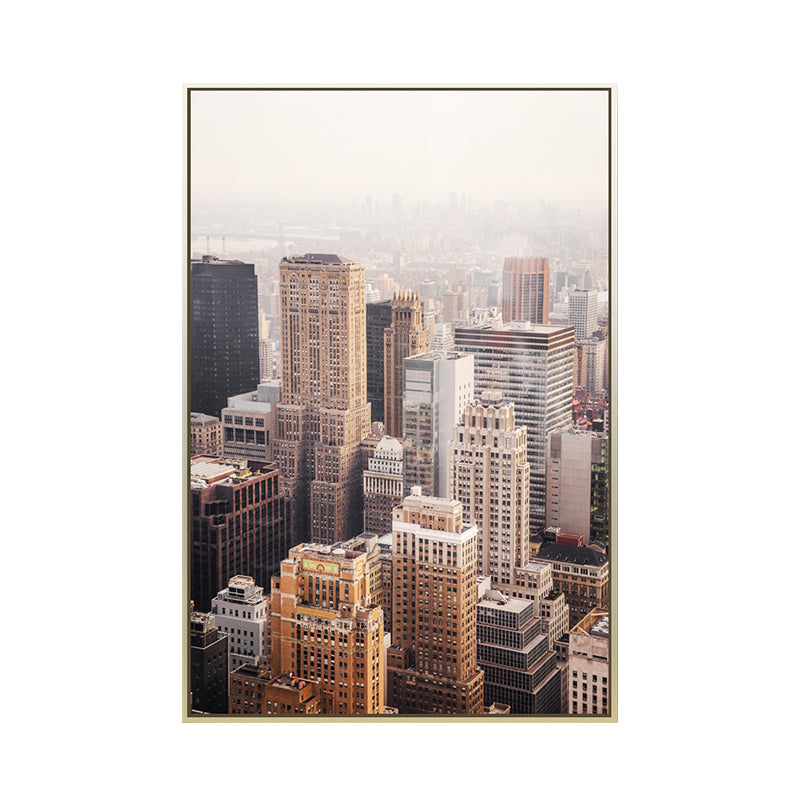 Textured Cityscape Wall Art Print Modern Style Canvas Wall Decoration for Living Room Clearhalo 'Art Gallery' 'Canvas Art' 'Contemporary Art Gallery' 'Modern' Arts' 1616161