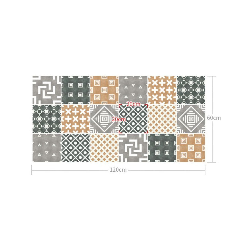 Math Geometry Wallpaper Panels Grey PVC Wall Decor, Peel and Stick, 4' L x 23.5