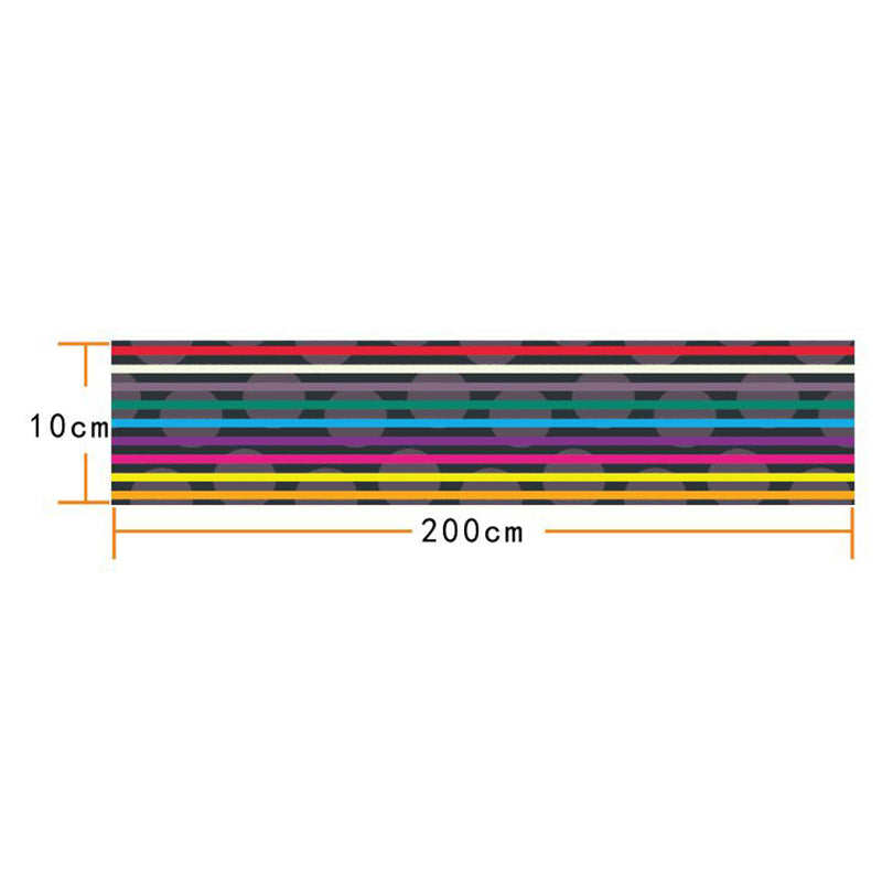 Rainbow Lines Wallpaper Border Modern Peel and Paste Living Room Wall Art, 6.5' L x 4