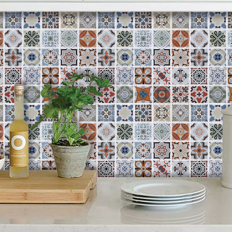 Boho Mixed Flower Print Wallpapers for Kitchen Backsplash 12' x 12