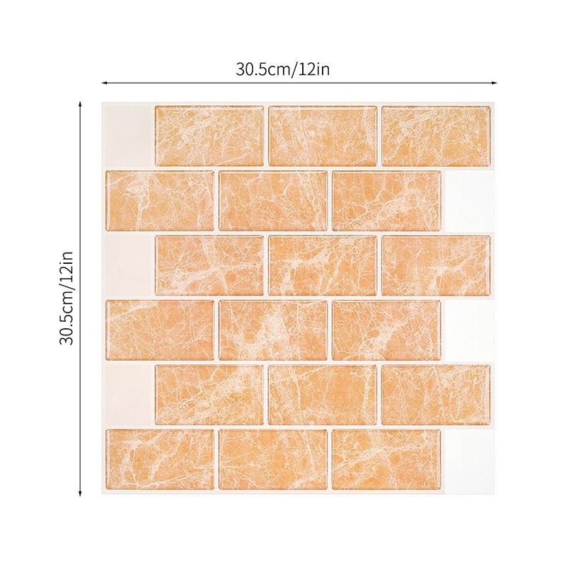 Adhesive Marble Brick Effect Wallpapers Countryside PVC Wall Covering, 12' L x 12