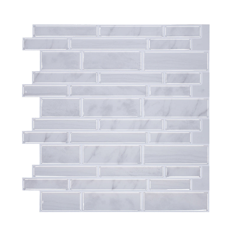 Cottage Wallpaper Panel Set Grey Brickwork Self-Sticking Wall Decor, 12' L x 12