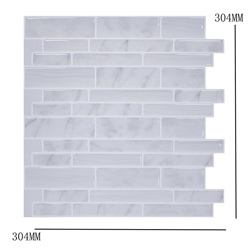 Cottage Wallpaper Panel Set Grey Brickwork Self-Sticking Wall Decor, 12' L x 12