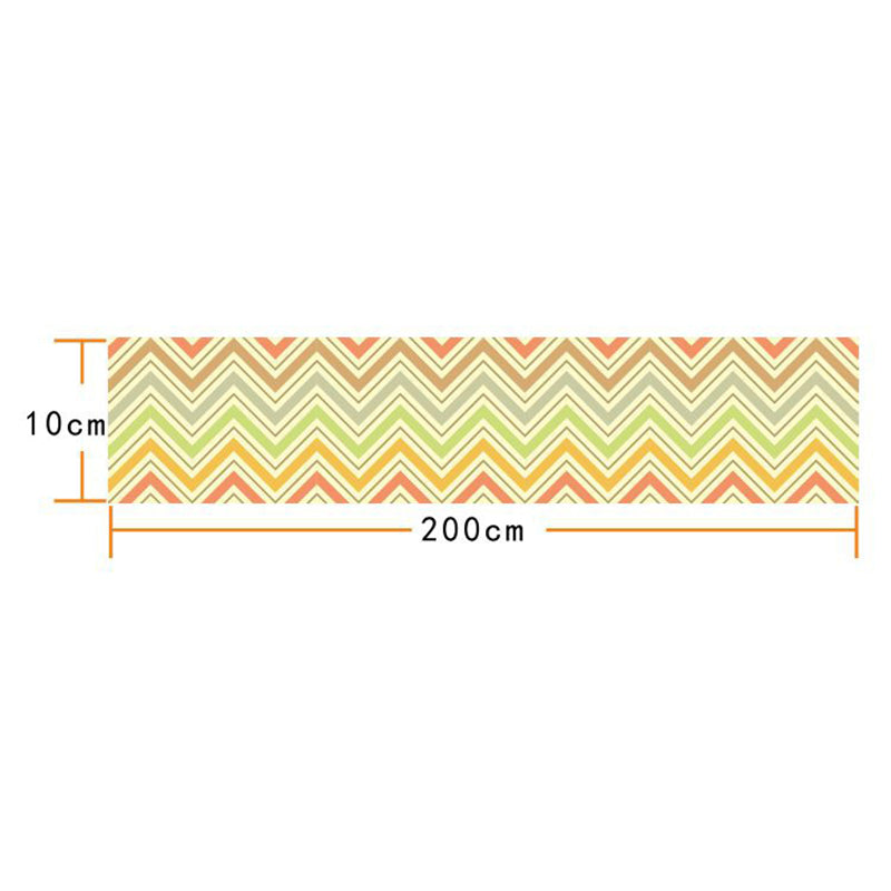 Chevron Pattern Wallpaper Border Yellow PVC Wall Covering, Peel and Paste, 6.5' x 4