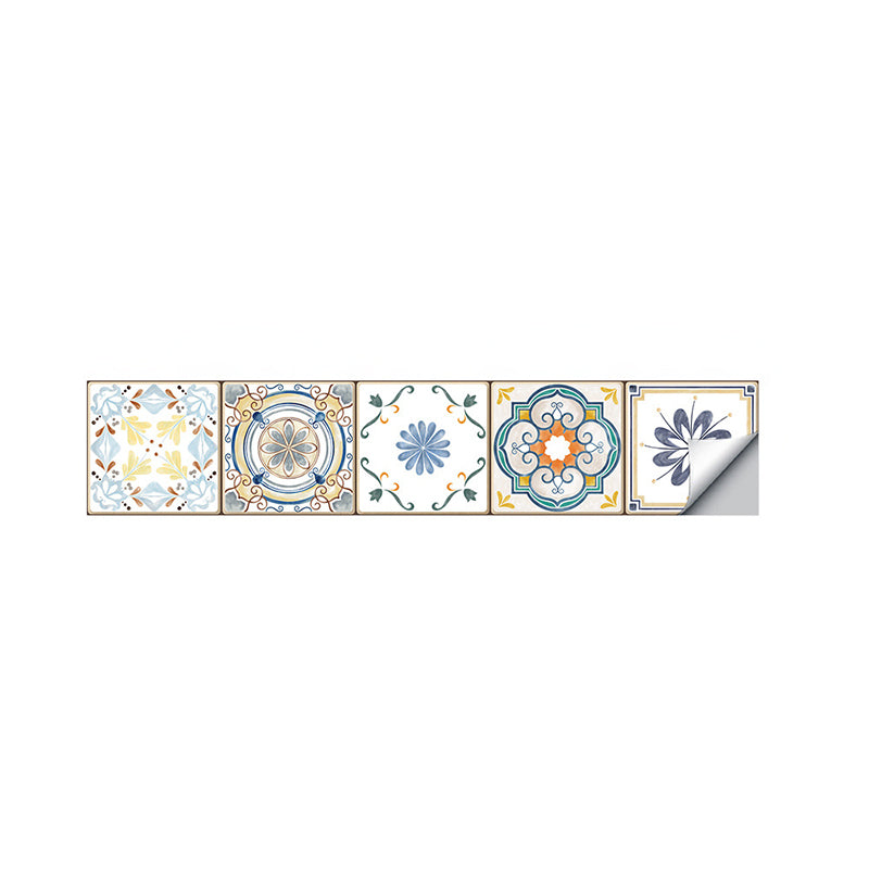 Boho-Chic Floral Stick Wallpaper Panels Grey Quatrefoil Print Wall Decor for Kitchen Clearhalo 'Wall Decor' 'Wallpaper' 1618112