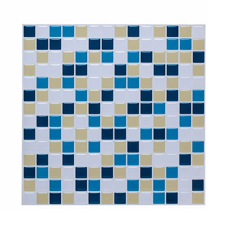 Bohemia Mosaic Tile Wallpaper Panel Blue Easy Peel off Wall Decor for Dining Room Clearhalo 'Wall Decor' 'Wallpaper' 1618137