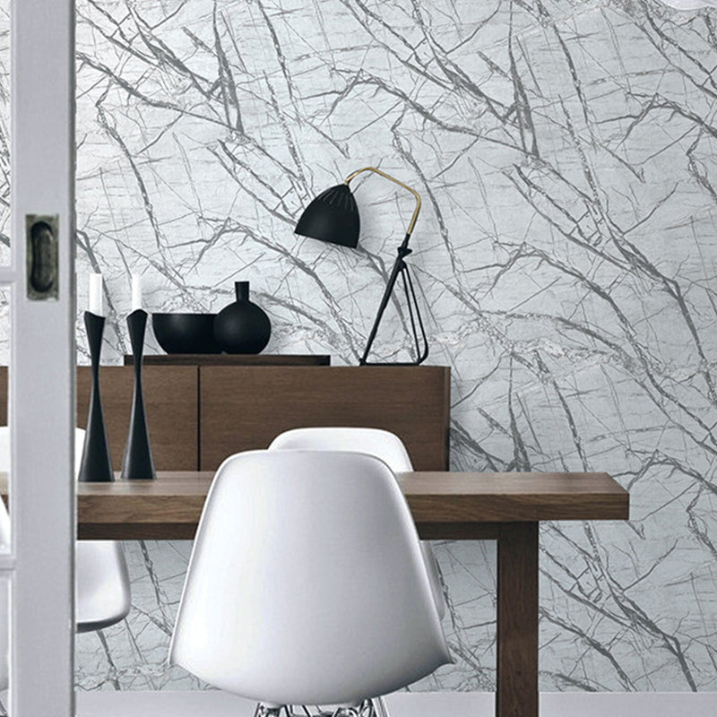 Modern Marble Veins Print Wallpaper for Dining Room 33' x 20.5