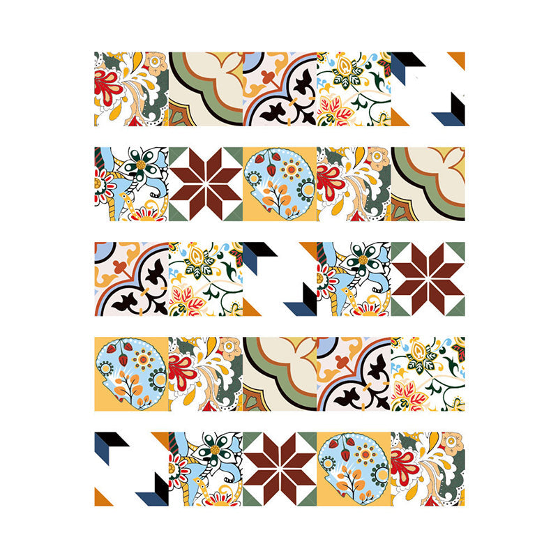 Bohemian Style Flower Wallpaper Panel for Kitchen 3.5' x 8