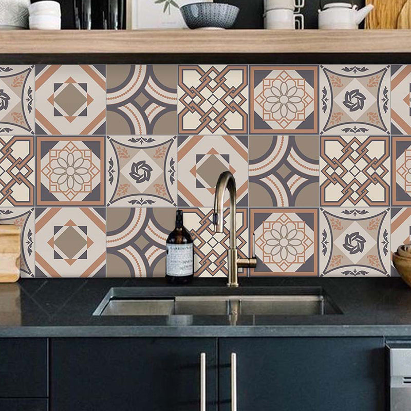 Brown Boho Peel Wallpaper Panels 3.5' x 8