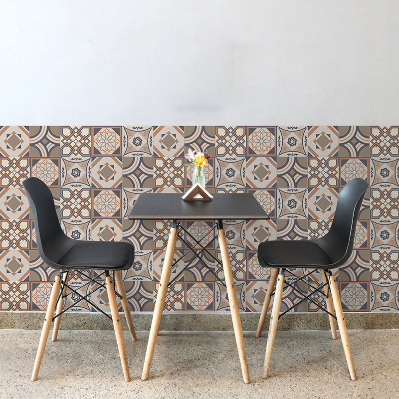 Brown Boho Peel Wallpaper Panels 3.5' x 8