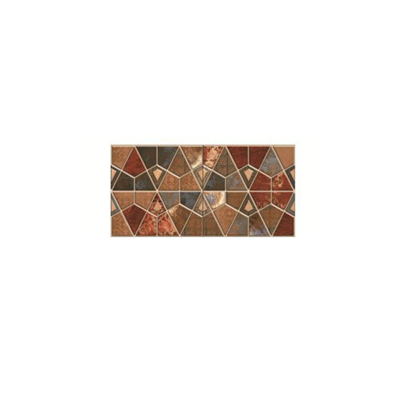 Exotic Geometric Tile Wallpaper Panels House Interior Bohemian Pattern Stick Wall Covering, 7.3' x 7.3