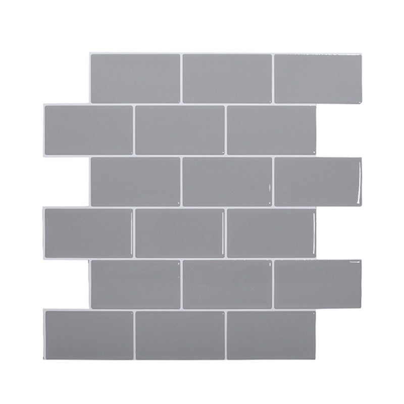 Grey Brick Wallpaper Panels Self-Sticking Country Bathroom Wall Covering, 12' L x 12