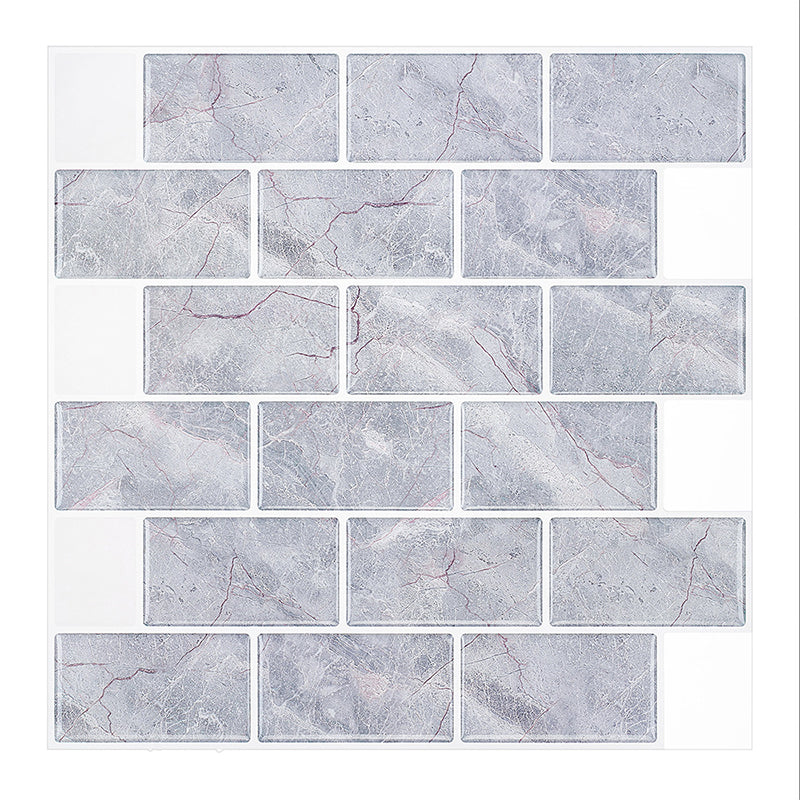 Marble Brickwork Wallpaper Panels Pick Up Sticks Farmhouse Washroom Wall Decoration Clearhalo 'Country wall decor' 'Rustic' 'Wallpaper' Wall Decor' 1618648