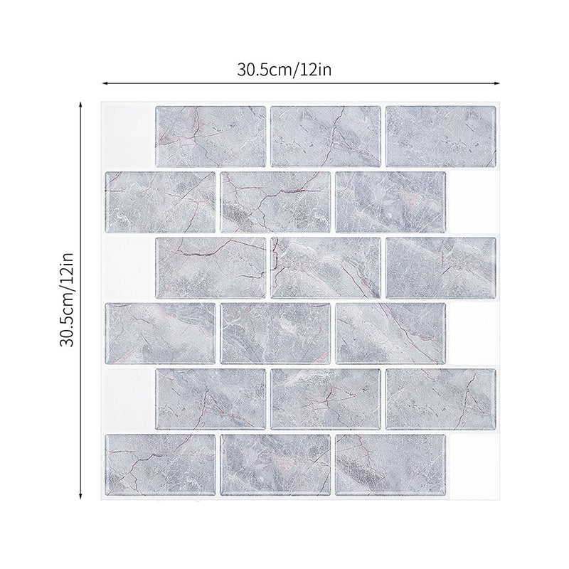 Marble Brickwork Wallpaper Panels Pick Up Sticks Farmhouse Washroom Wall Decoration Clearhalo 'Country wall decor' 'Rustic' 'Wallpaper' Wall Decor' 1618649