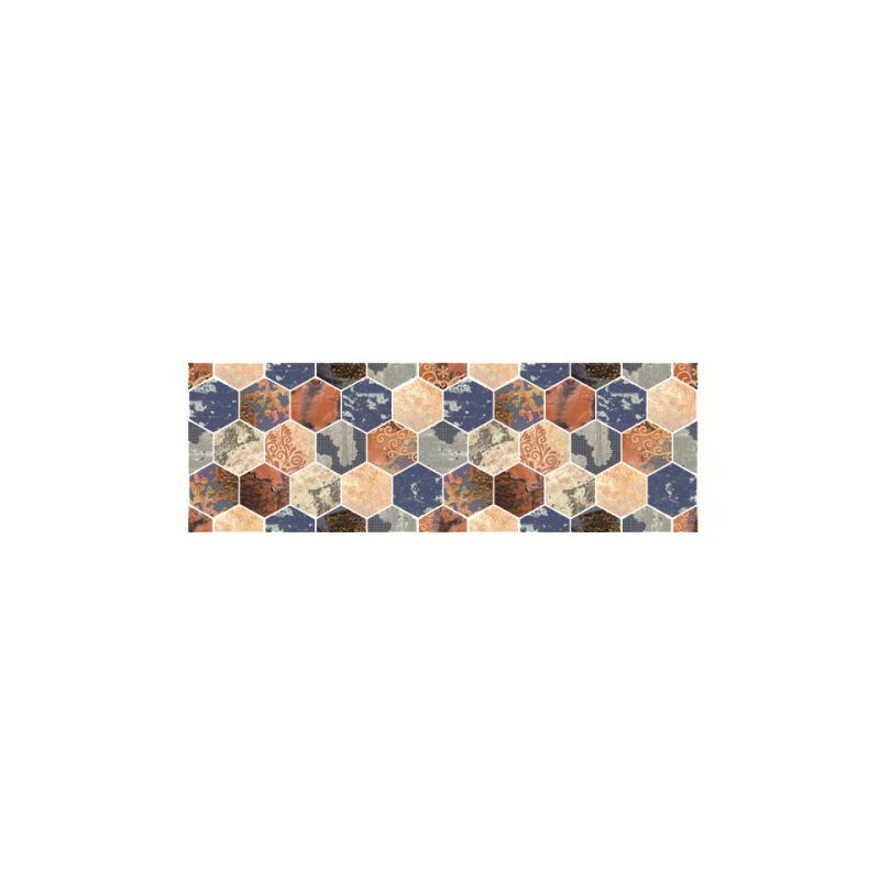 Nostalgic Honeycomb Wallpaper Panel Brown Mosaic Tile Wall Art for Family Room, Stick On Clearhalo 'Vintage wall decor' 'Vintage' 'Wallpaper' Wall Decor' 1618677