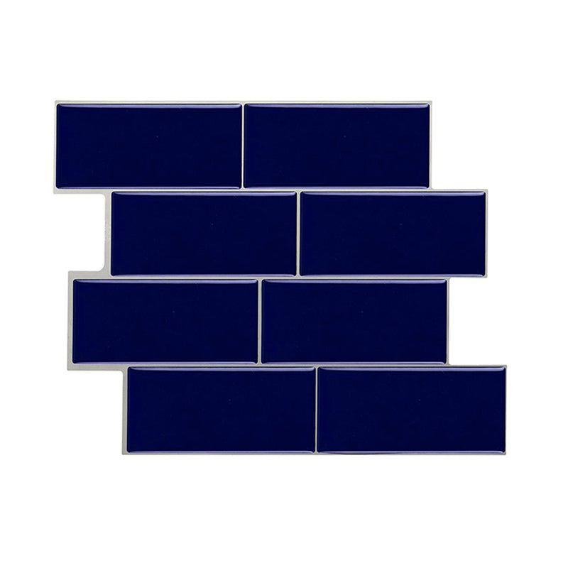 Dark Blue Brick Wallpaper Panels Self-Stick Farmhouse Washroom Wall Art, Removable Clearhalo 'Country wall decor' 'Rustic' 'Wallpaper' Wall Decor' 1618765