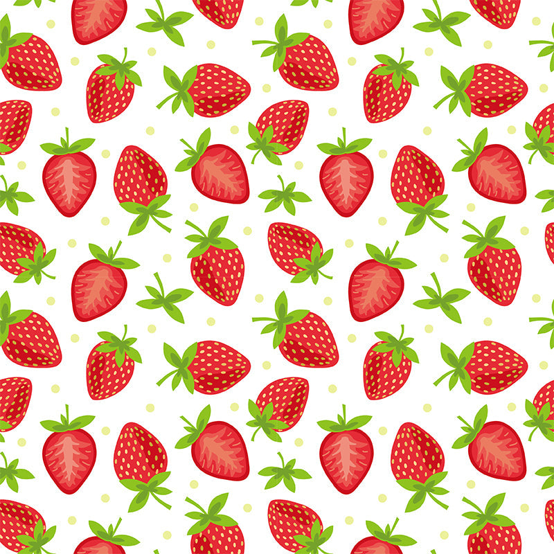 Large Ripe Strawberries Mural Wallpaper Modern Fresh Fruits Wall Covering in Red Clearhalo 'Wall Decor' 'Wall Mural' 1619149