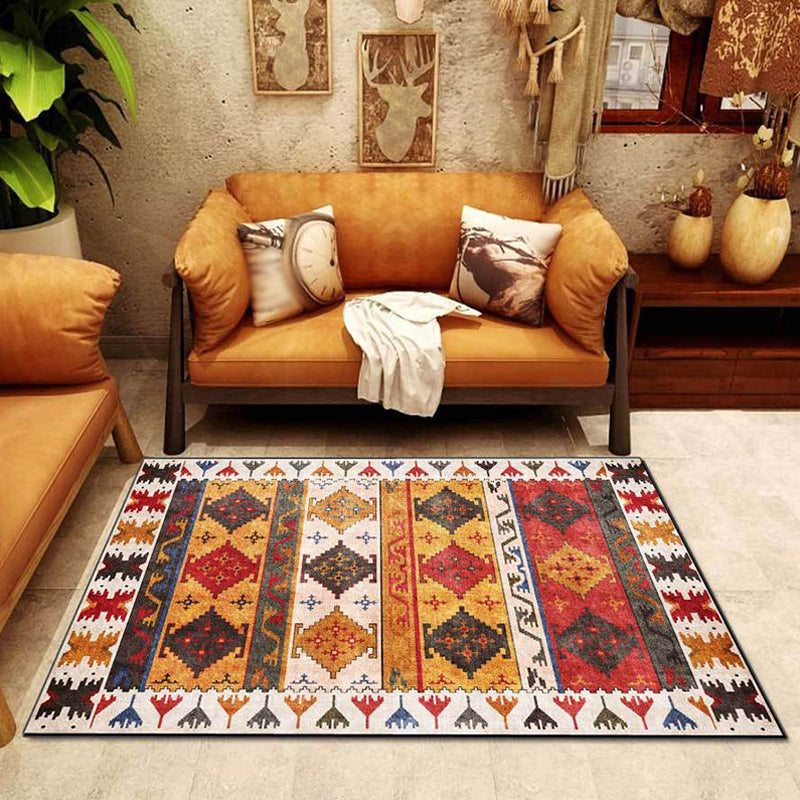 Yellow Tribal Rug Polyester Southwestern Pattern Rug Washable Non-Slip Backing Area Rug for Living Room Yellow Clearhalo 'Area Rug' 'Modern' 'Rugs' Rug' 1623841