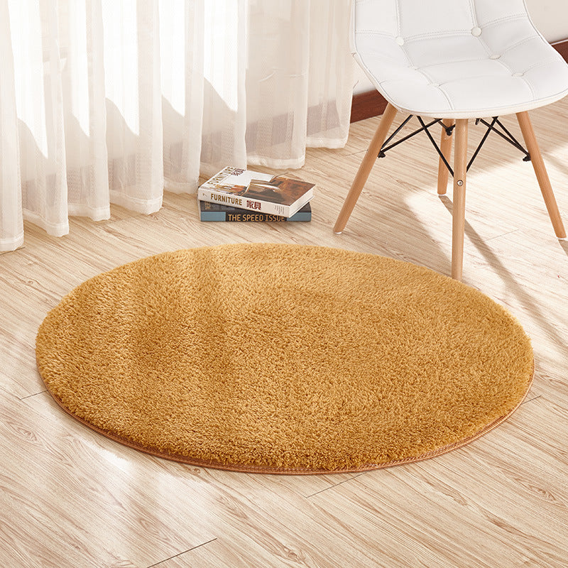 Stylish Plain Rug Pink and Khaki Nordic Rug Sherpa Washable Anti-Slip Backing Area Rug for Living Room Khaki Clearhalo 'Area Rug' 'Casual' 'Rugs' Rug' 1623977