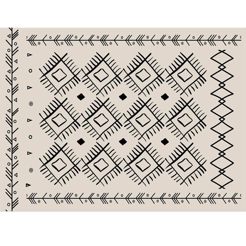 Classic Southwestern Pattern Rug White Tribal Rug Polyester Washable Anti-Slip Backing Area Rug for Living Room Clearhalo 'Area Rug' 'Rugs' 'Southwestern' Rug' 1625075