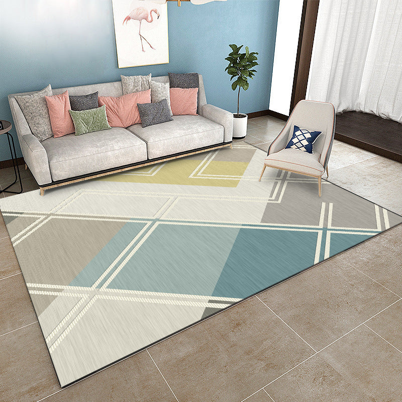 Multicolor Bedroom Rug Modern Geometric Pattern Area Rug Polyester Stain-Resistant Pet Friendly Carpet Grey Clearhalo 'Area Rug' 'Modern' 'Rugs' Rug' 1634334