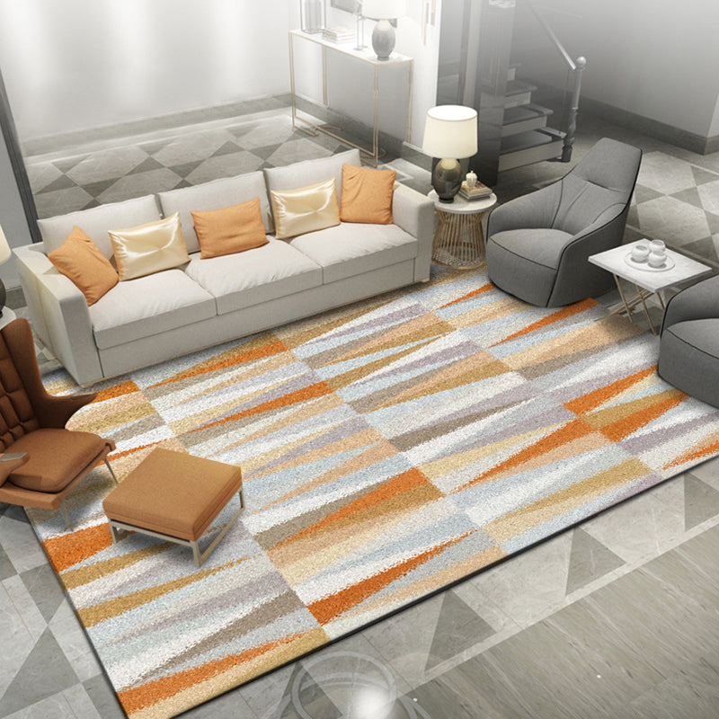 Nordic Novelty Rug in Orange Geometry Triangle Pattern Rug Polyester Washable Carpet for Home Decoration Clearhalo 'Area Rug' 'Rug' 1634444