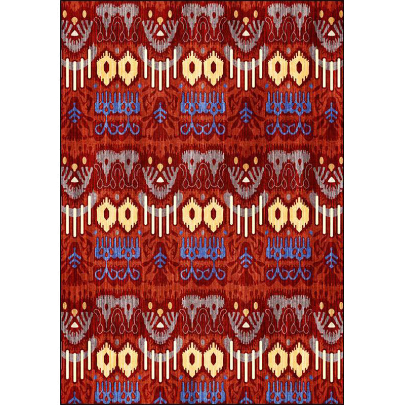 Southwestern Living Room Rug in Red Tribal Print Rug Polyester Anti-Slip Backing Area Rug Clearhalo 'Area Rug' 'Rugs' 'Southwestern' Rug' 1634488