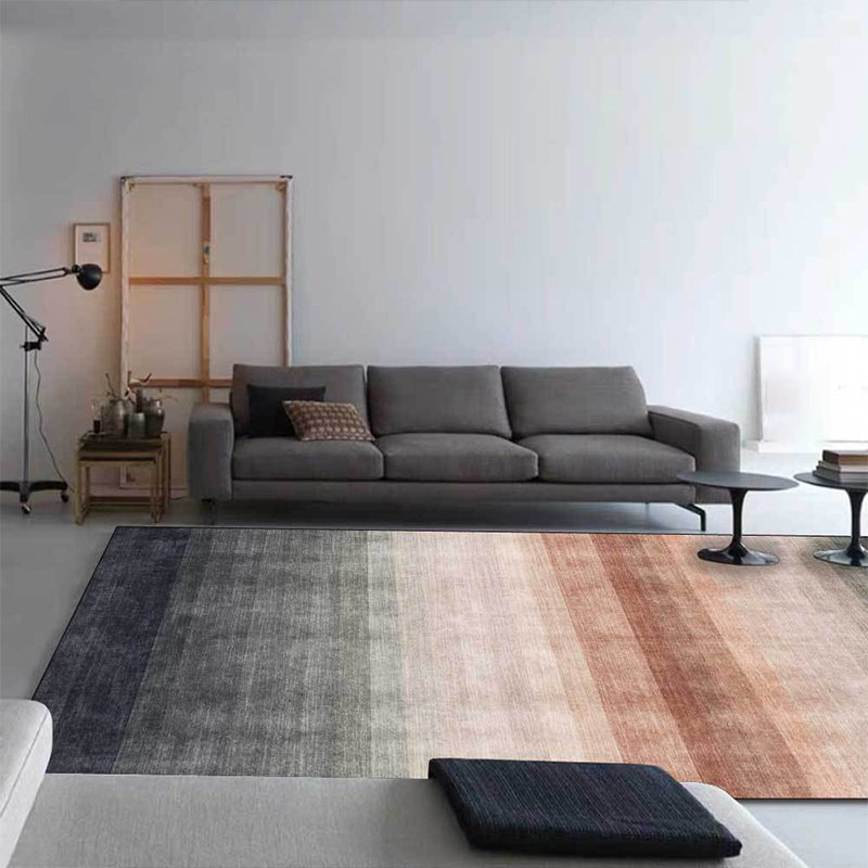 Novelty Modern Rug in Grey Abstract Ombre Stripe Pattern Rug Polyester Washable Carpet for Home Decoration Grey Clearhalo 'Area Rug' 'Modern' 'Rugs' Rug' 1634807