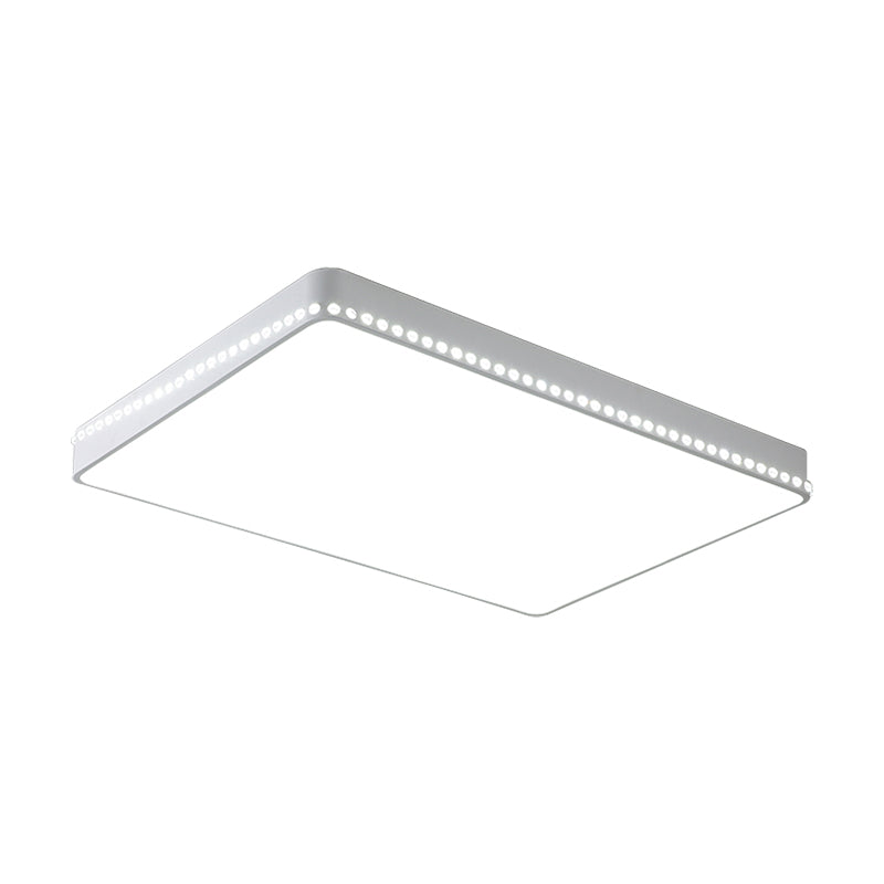 White/Gold Slim Ceiling Light Modern LED Acrylic Flush Mount Fixture in White/Warm Light with Crystal Accents Clearhalo 'Ceiling Lights' 'Close To Ceiling Lights' 'Close to ceiling' 'Flush mount' Lighting' 163510