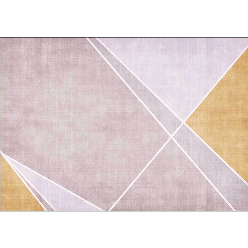 Pink and Yellow Novelty Rug Polyester Colorblock Rug Washable Non-Slip Backing Carpet for Living Room Clearhalo 'Area Rug' 'Modern' 'Rugs' Rug' 1635914