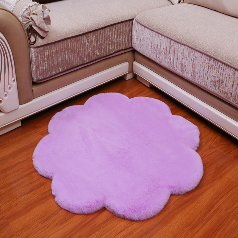 Casual Living Room Rug in Purple and Red Plain Rug Polyester Pet Friendly Non-Slip Backing Area Rug Purple Clearhalo 'Area Rug' 'Casual' 'Rugs' Rug' 1636360