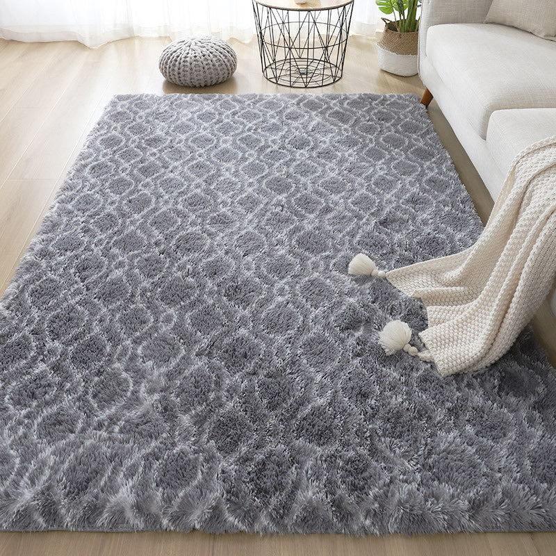 Casual Living Room Rug in Blue and Grey Plaid Pattern Rug Polyester Washable Stain-Resistant Area Rug Light Gray Clearhalo 'Area Rug' 'Casual' 'Rugs' Rug' 1636410