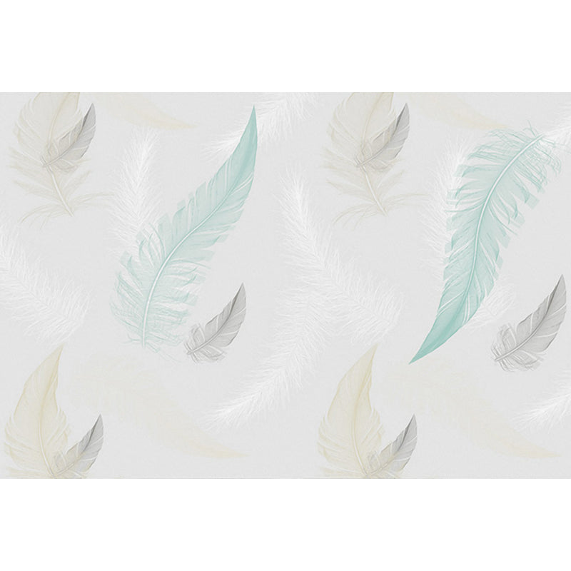 Bird Feather Mural Wallpaper Modern Decorative Kitchen Wall Art, Custom Size Available Clearhalo 'Wall Decor' 'Wall Mural' 1638106