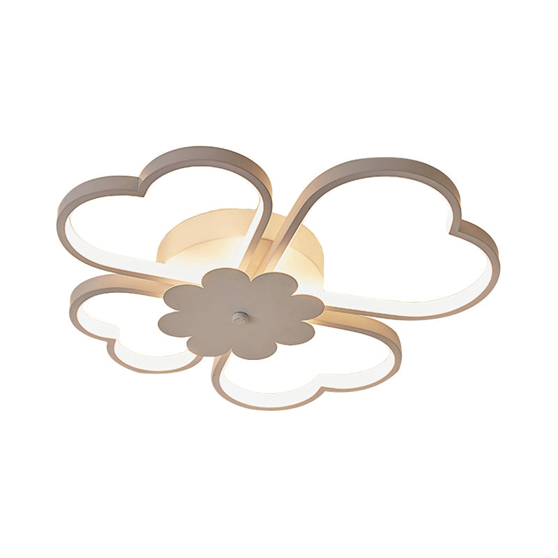 White/Brown Flower Ceiling Light Simplicity 19.5