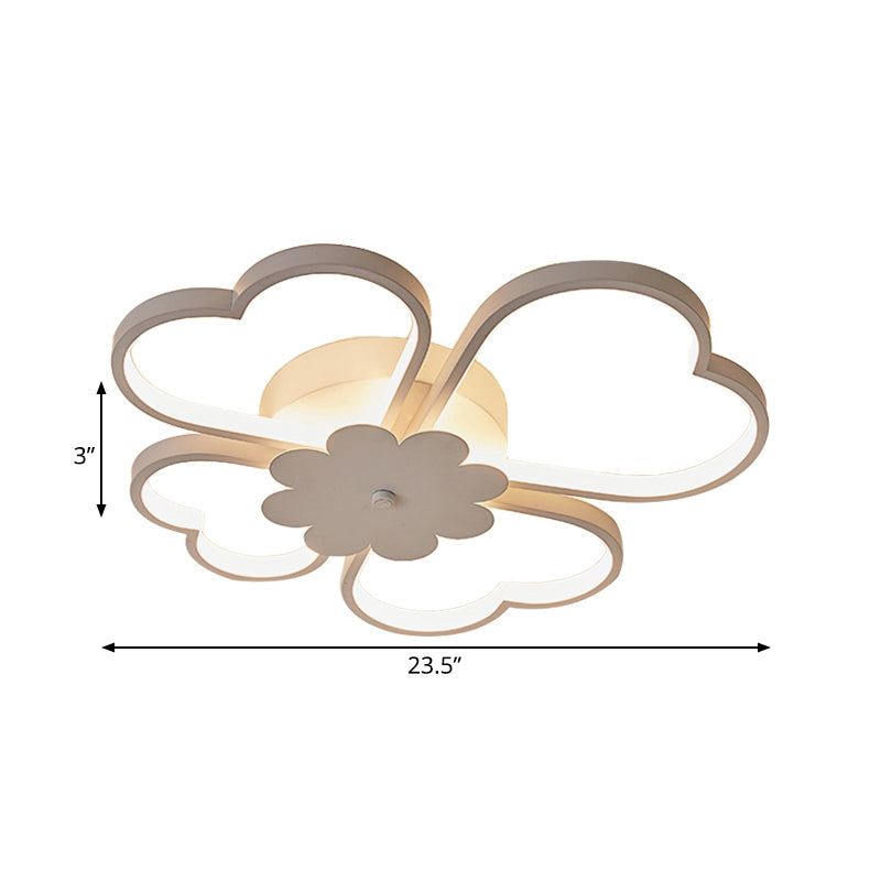 White/Brown Flower Ceiling Light Simplicity 19.5