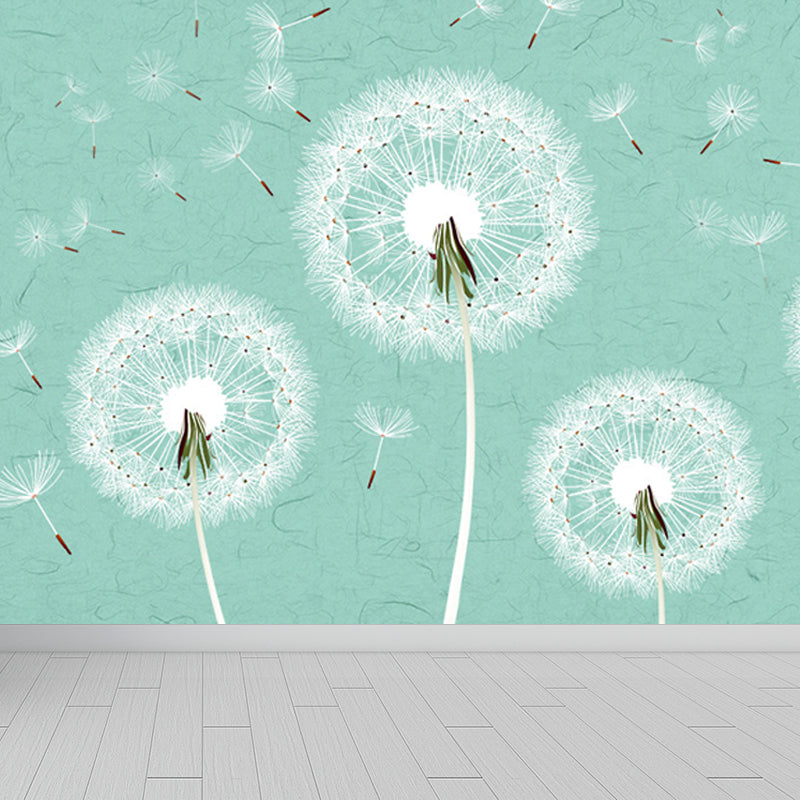 Giant Dandelion Mural Decal Light Color Non-Woven Wall Art for Wall Decor, Made to Measure Clearhalo 'Wall Decor' 'Wall Mural' 1646506