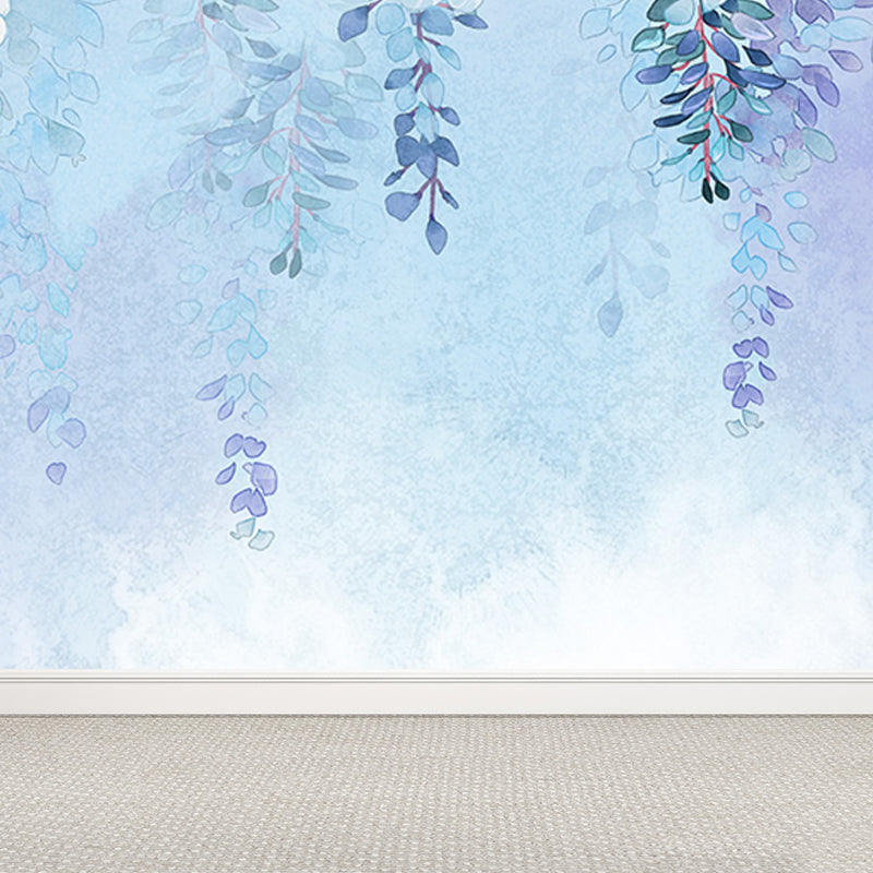 Modern Leaves Print Mural Soft Color Living Room Wall Art, Custom Size Available Clearhalo 'Wall Decor' 'Wall Mural' 1646676