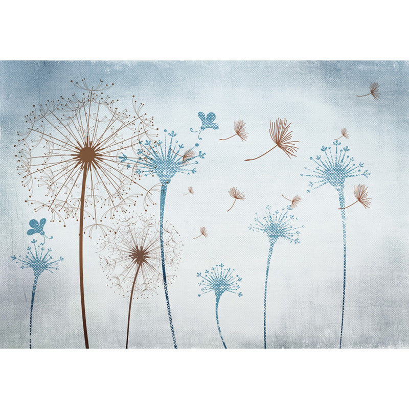 Soft Color Dandelion Mural Decal Moisture-Proof Modern Living Room Wall Covering Clearhalo 'Wall Decor' 'Wall Mural' 1646708